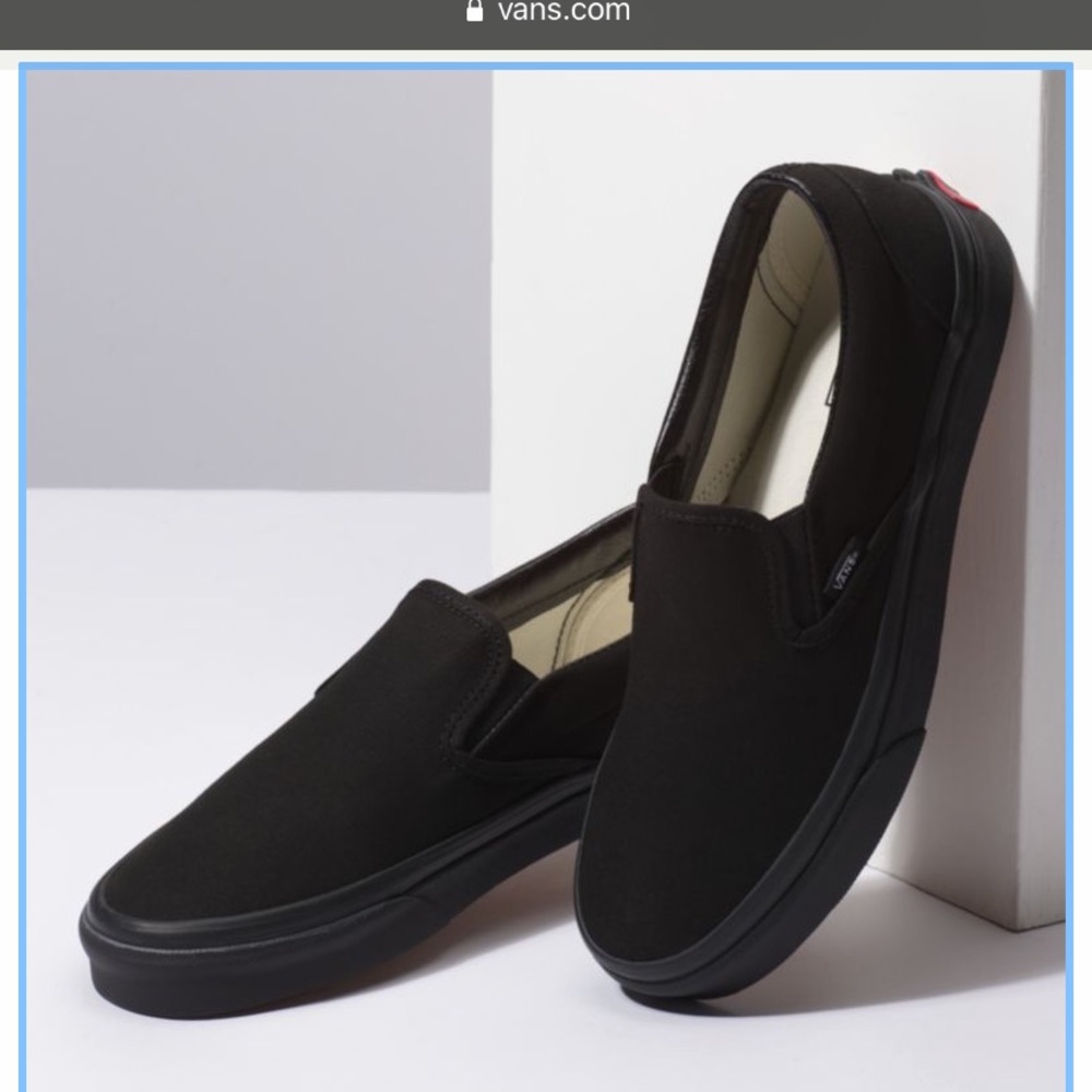 EUC black slip on Vans
